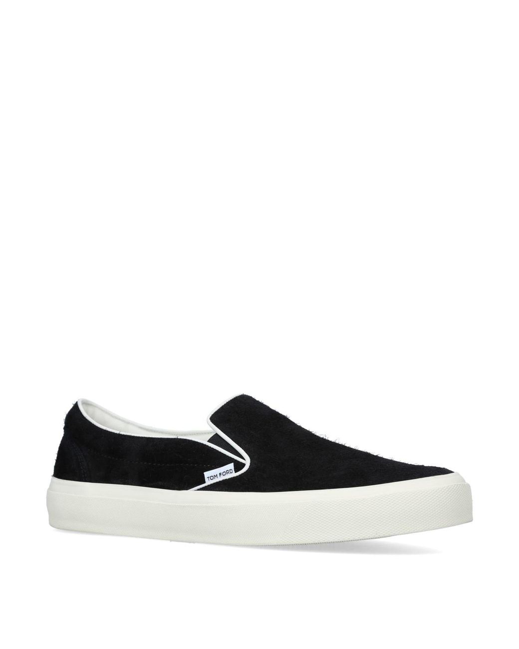 Tom Ford Suede Cambridge Slip-on Sneakers in Black for Men - Lyst