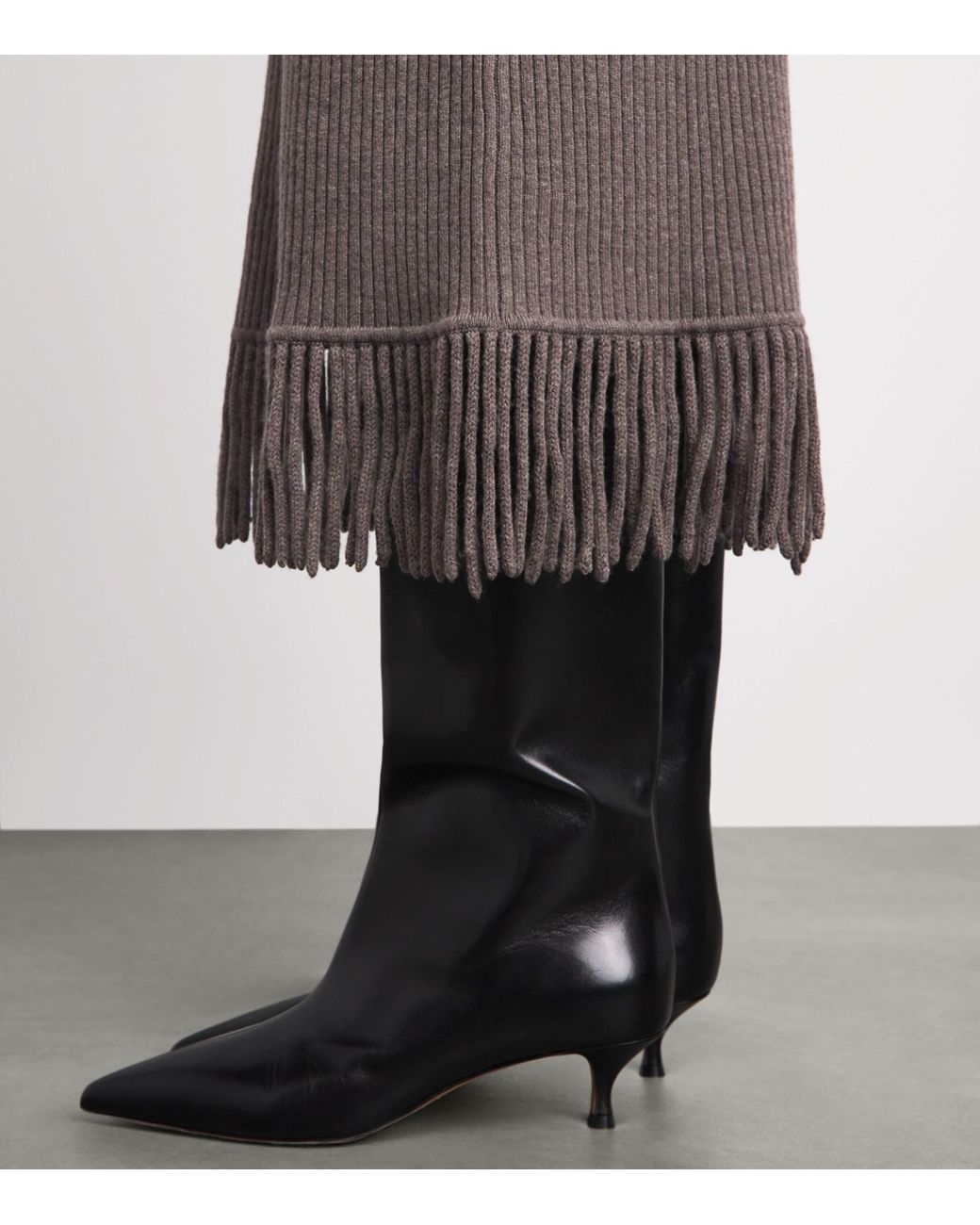 Jonathan Simkhai Brown Wool-Cashmere Cape Jordan Midi Dress