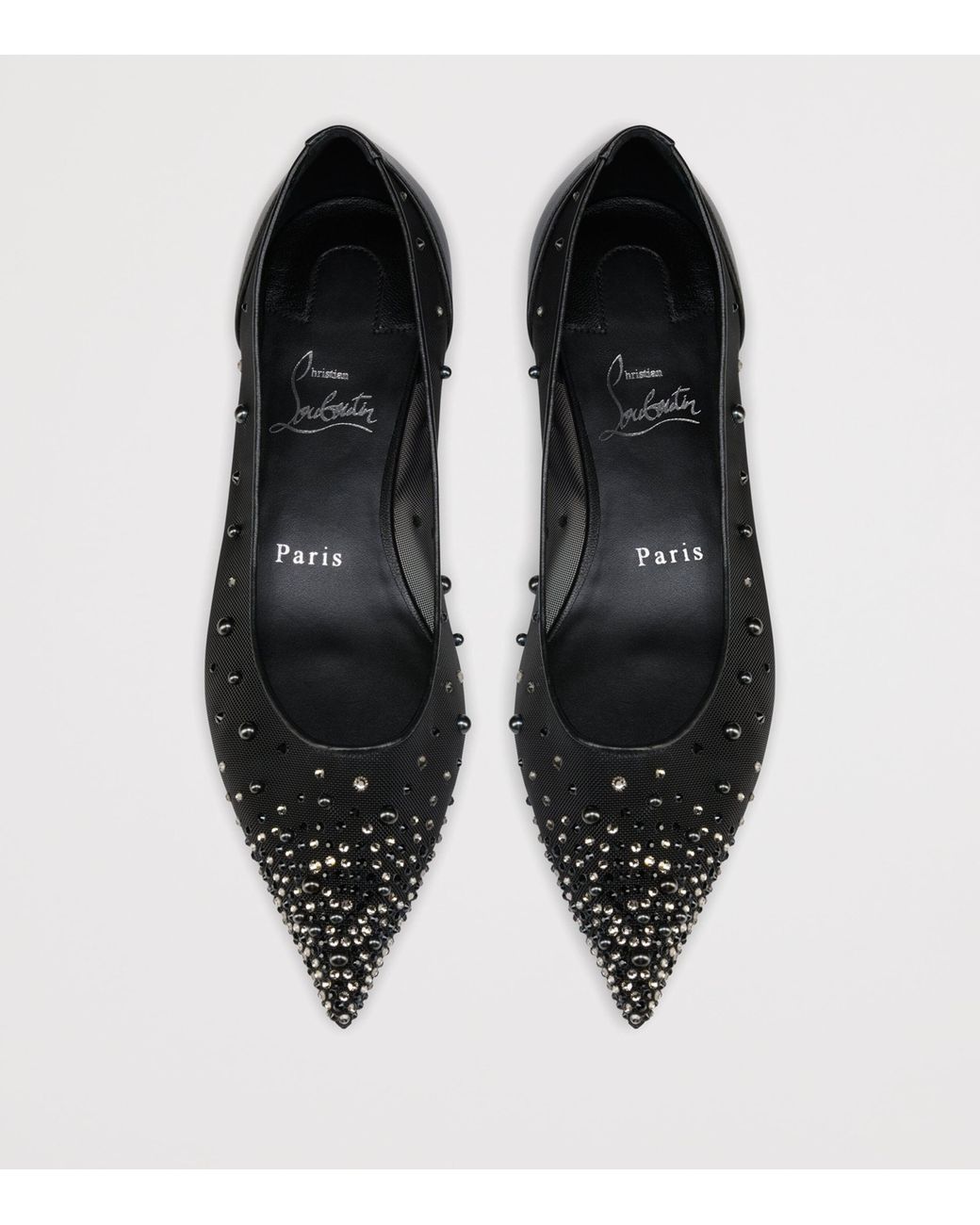 Christian Louboutin Black Miss Z Degrastrass Ballet Flats