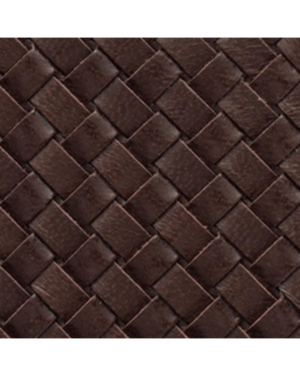 Prada Brown Leather Woven Card Holder for men