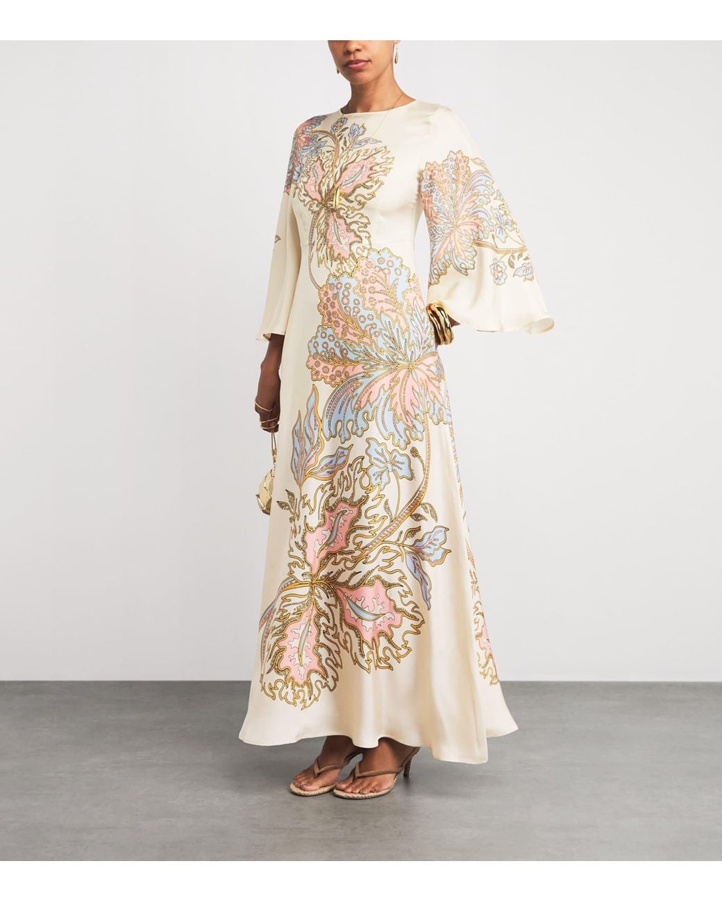 LaDoubleJ Natural Silk Sorella Kaftan Maxi Dress