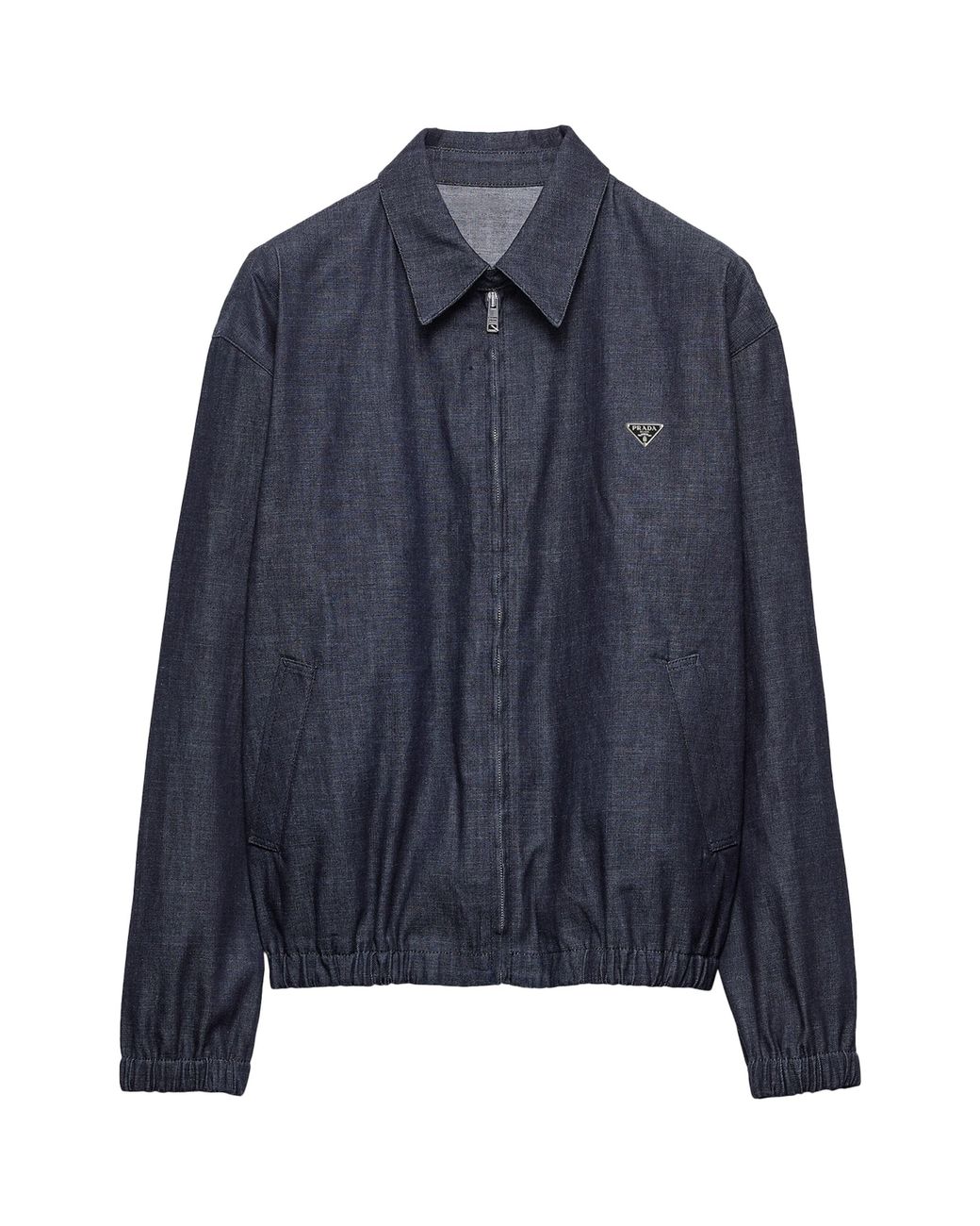 Prada Blue Chambray Denim Blouson Jacket for men