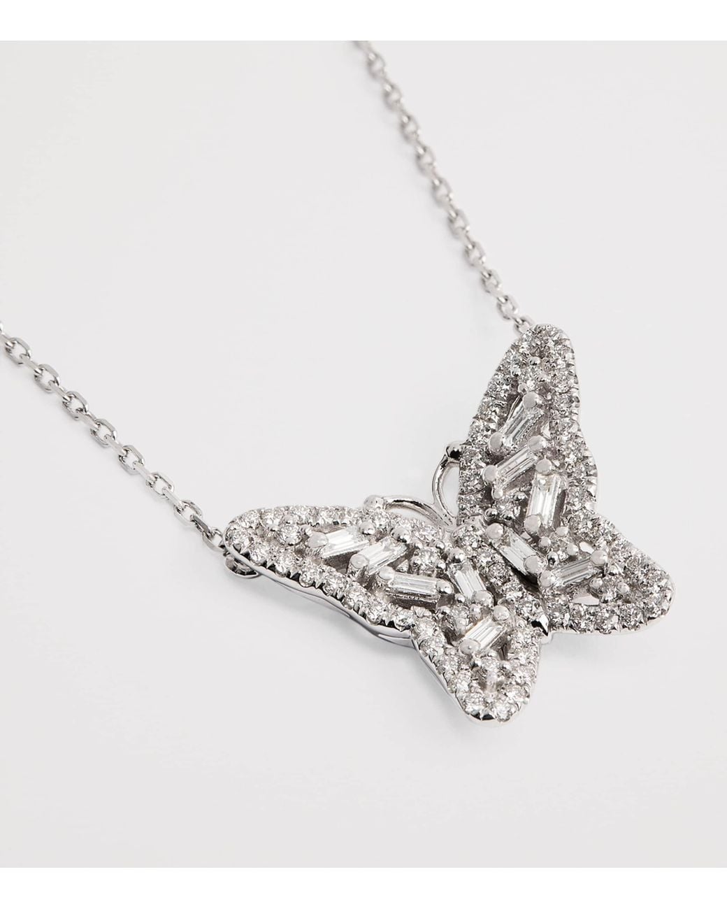 Suzanne Kalan Metallic And Diamond Bold Butterfly Necklace