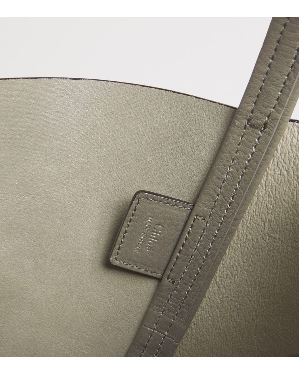 Chloé Gray Medium Leather Spin Tote Bag