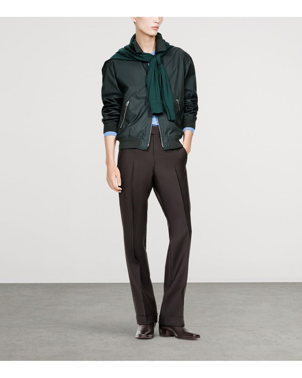 Tom Ford Green Cotton Bomber Jacket for men