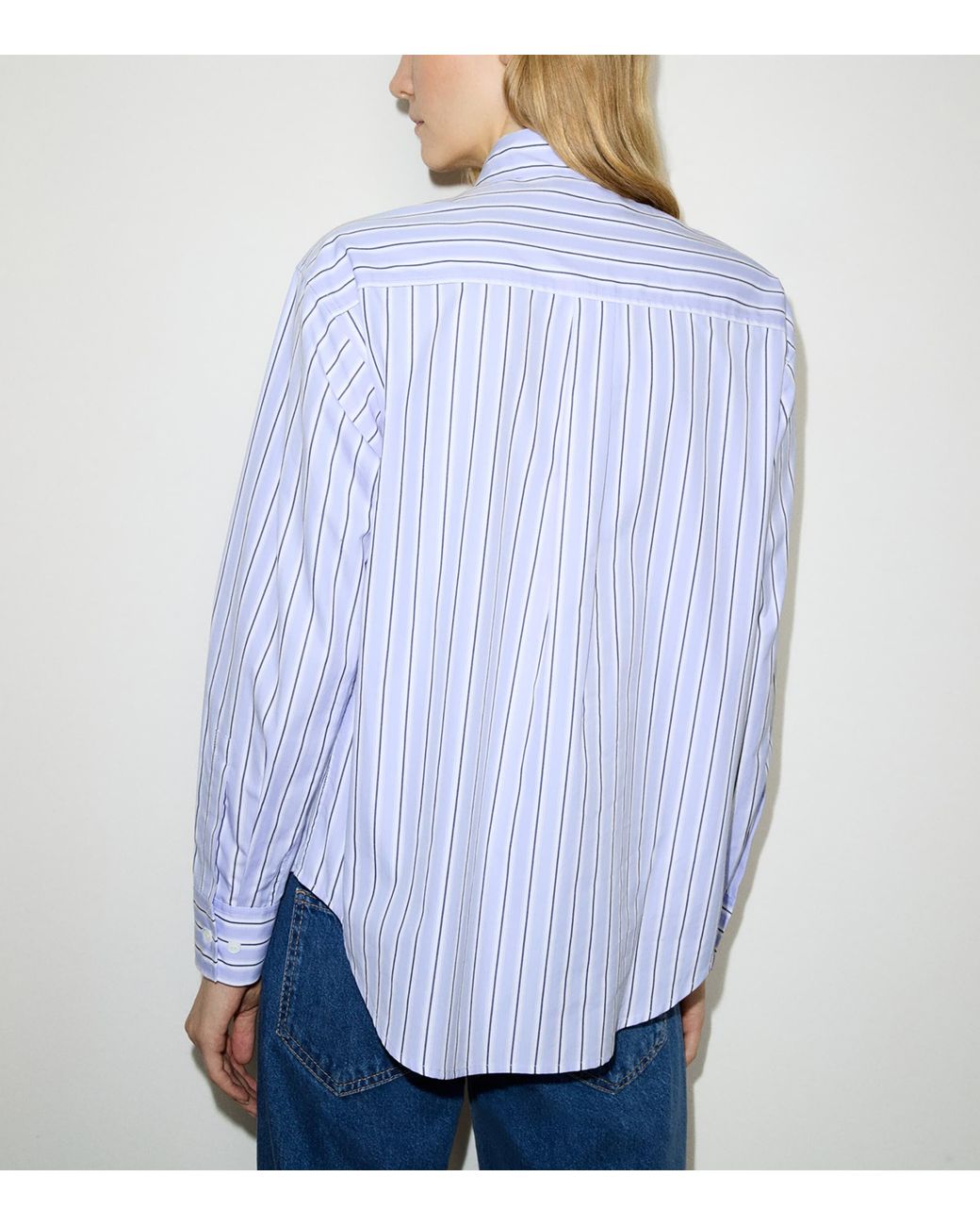 MAX&Co. Blue Cotton Stripe Shirt