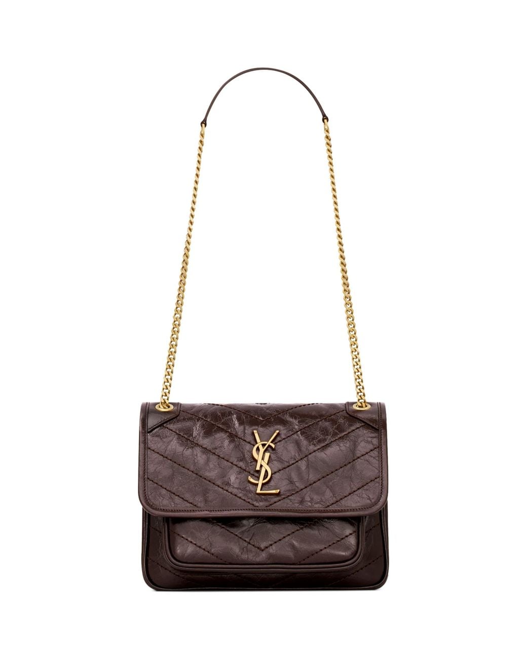 Saint Laurent White Leather Niki Baby Shoulder Bag