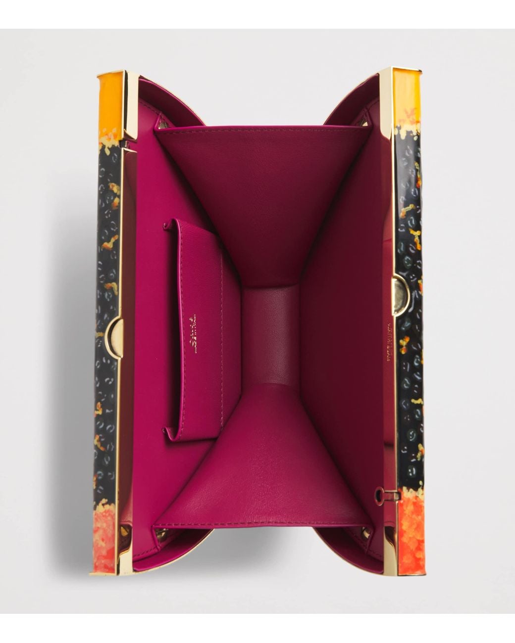 Chloé Orange Enamel Tropicus Papaya Minaudière Bag