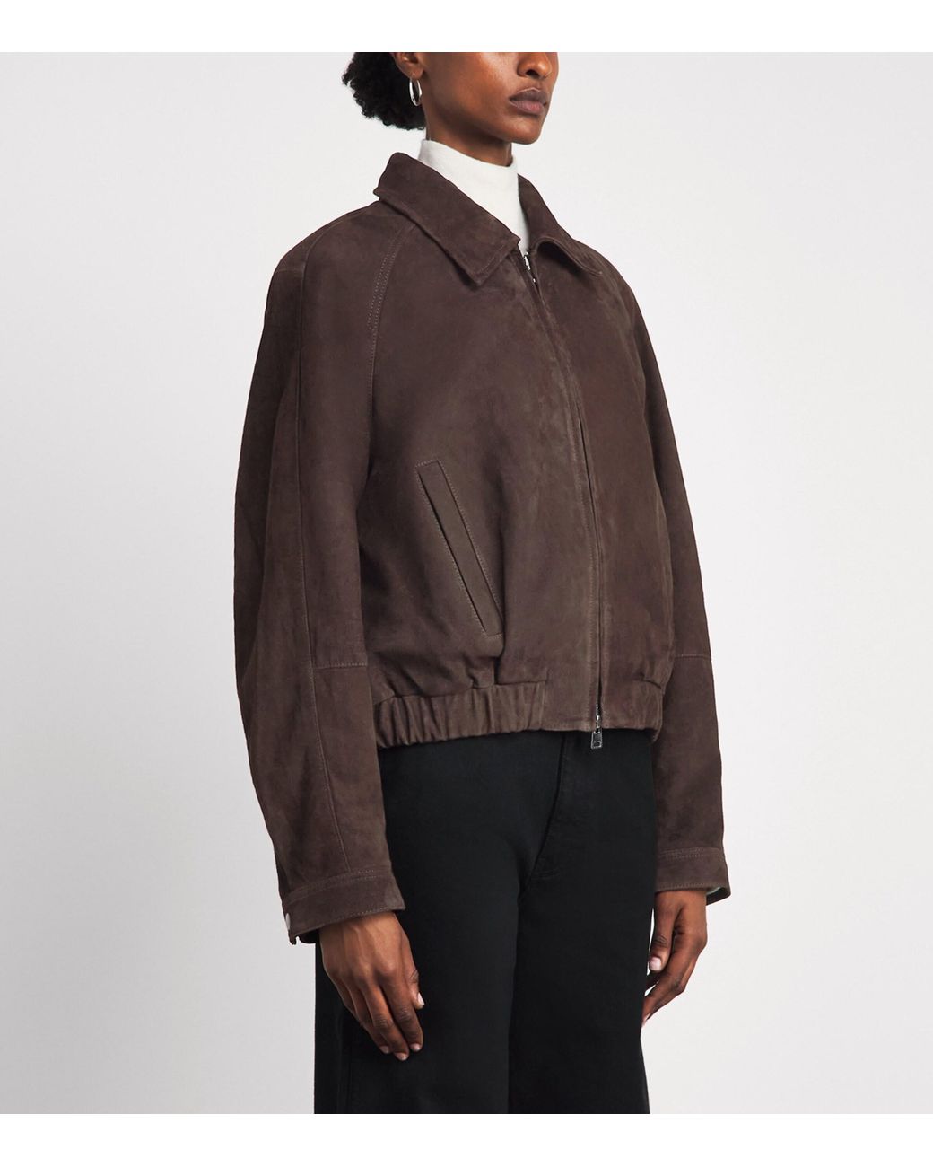 Charoux Brown Suede Mimi Cropped Jacket