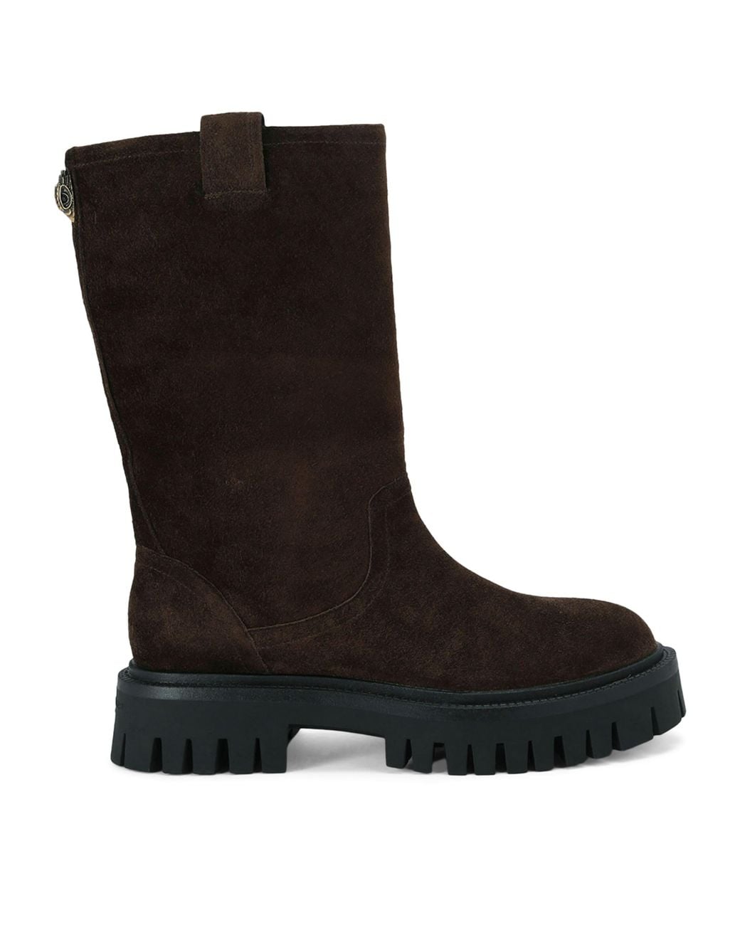 Kurt Geiger Black Suede Kingly Biker Boots