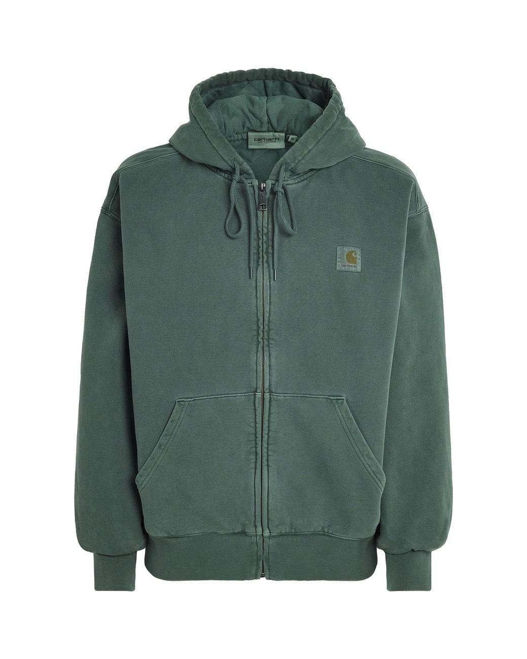 Carhartt Green Cotton Logo Vista Zip-Up Hoodie for men
