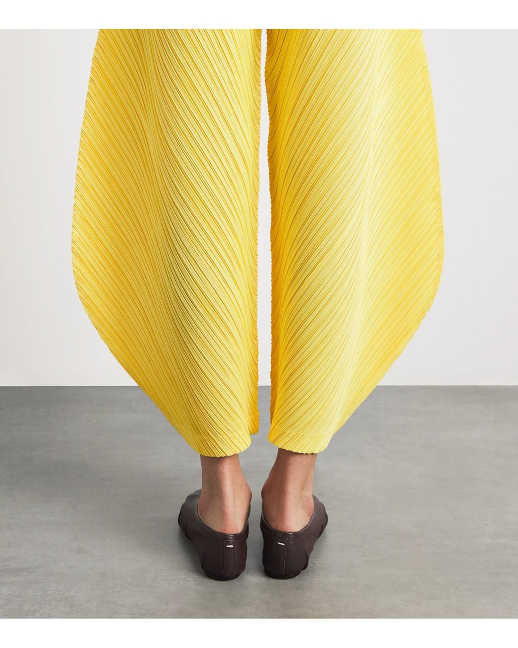 Pleats Please Issey Miyake Yellow Thicker Bottoms 1 Trousers
