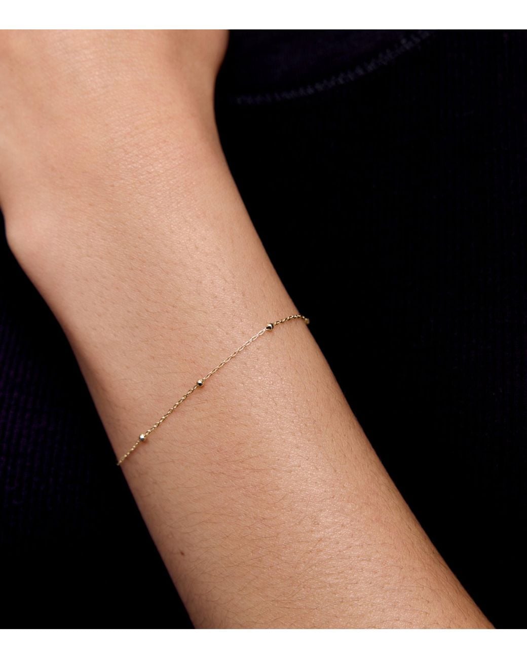 Monica Vinader Metallic Beaded Chain Bracelet