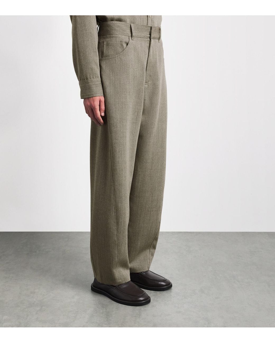 Séfr Gray Wool Nasedo Twisted Trousers for men