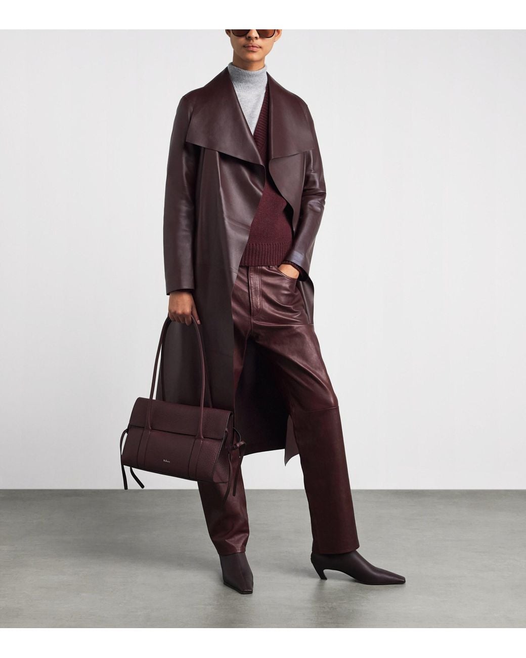 Mackage Purple Mai-L Leather Wrap Coat