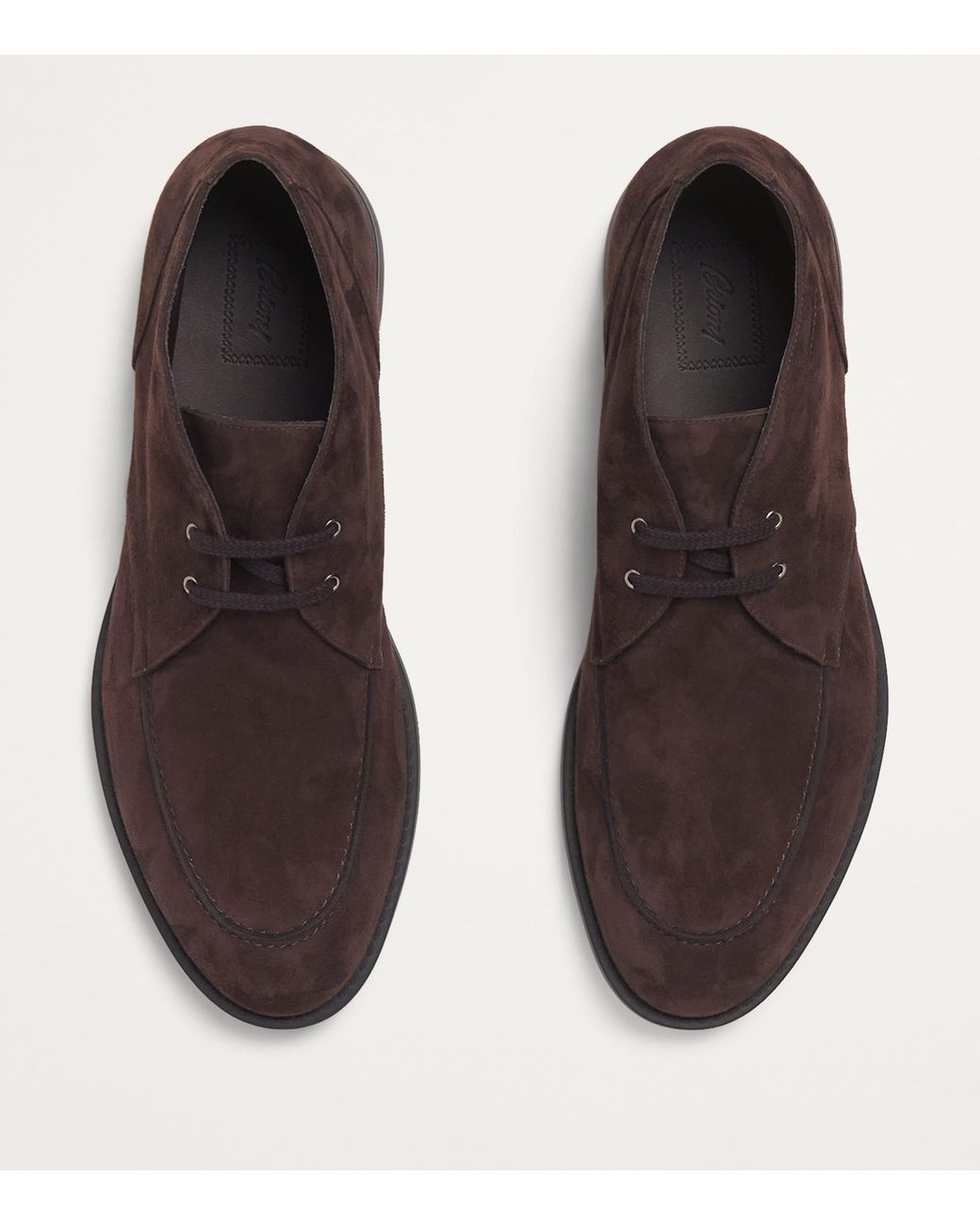 Brioni Brown Suede Ankle Boots for men