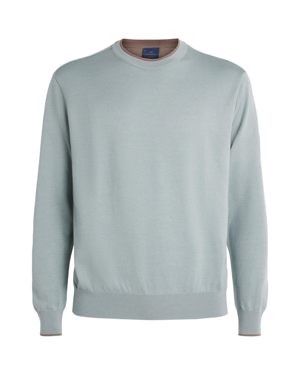 Paul & Shark Blue Virgin Wool-Silk Crew-Neck Sweater for men