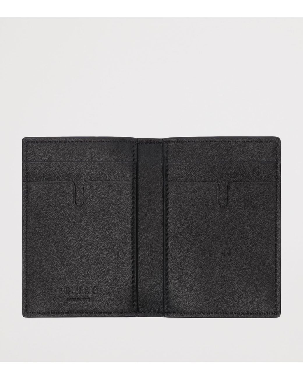 Burberry Blue City Check Folding Card Holder for men