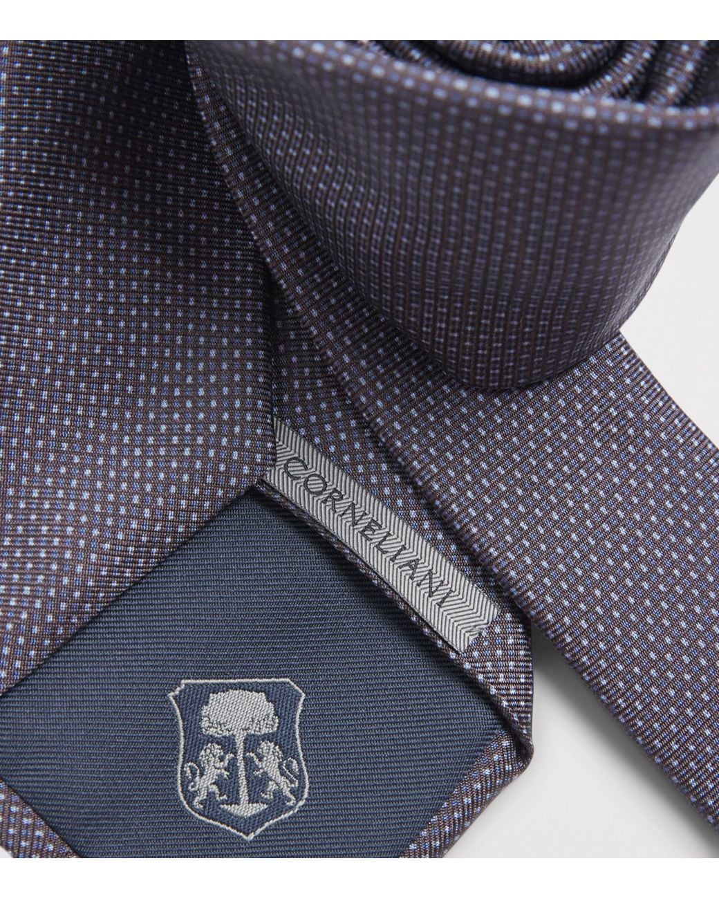 Corneliani Blue Silk Patterned Tie for men