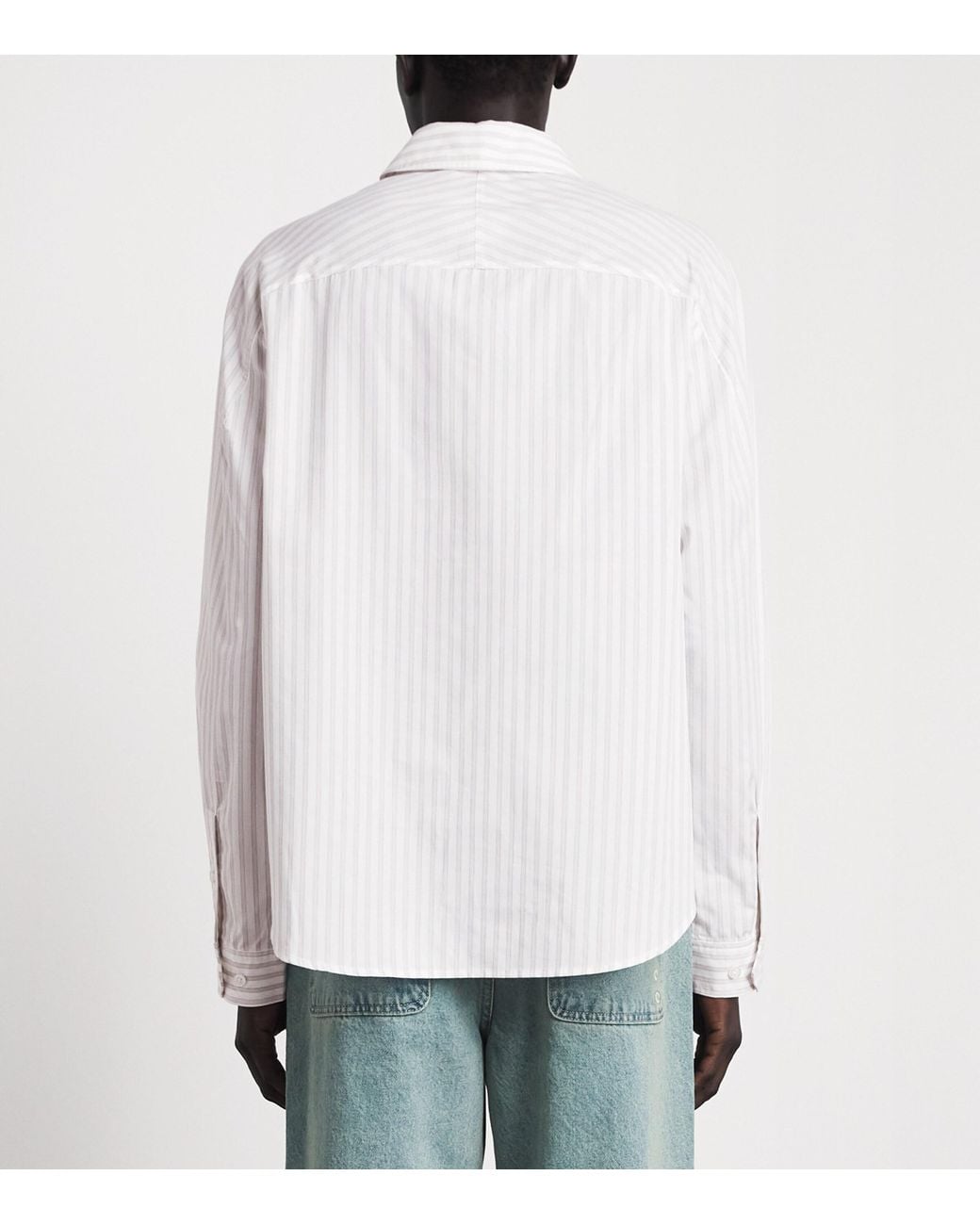 Represent White Cotton Pinstripe Shirt
