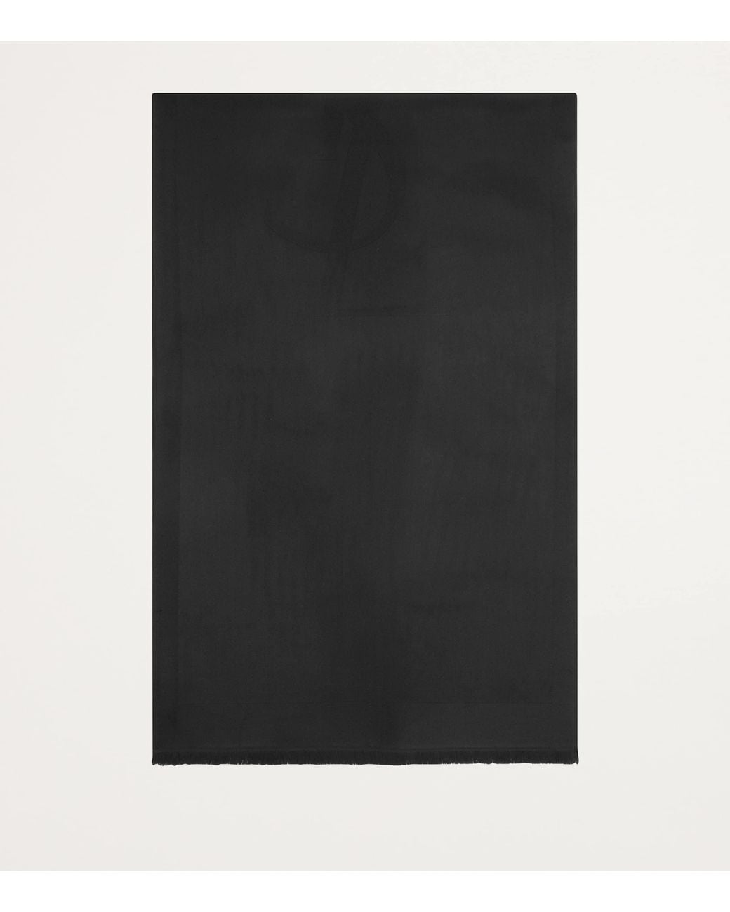 Saint Laurent Black Wool Logo Scarf for men