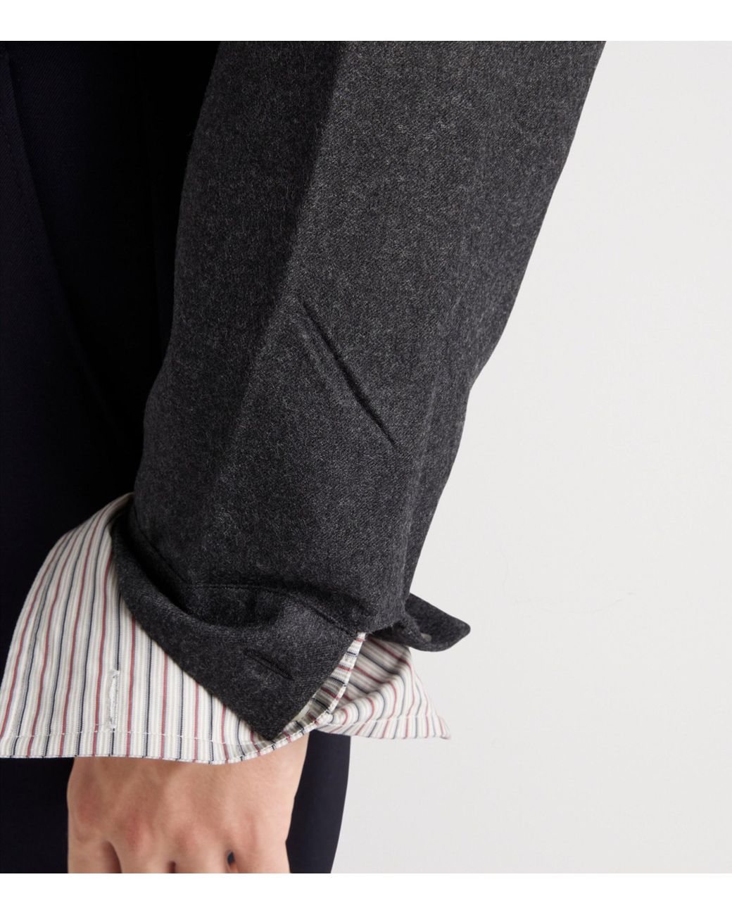 Prada Black Wool Triangle Zip-Up Jacket for men