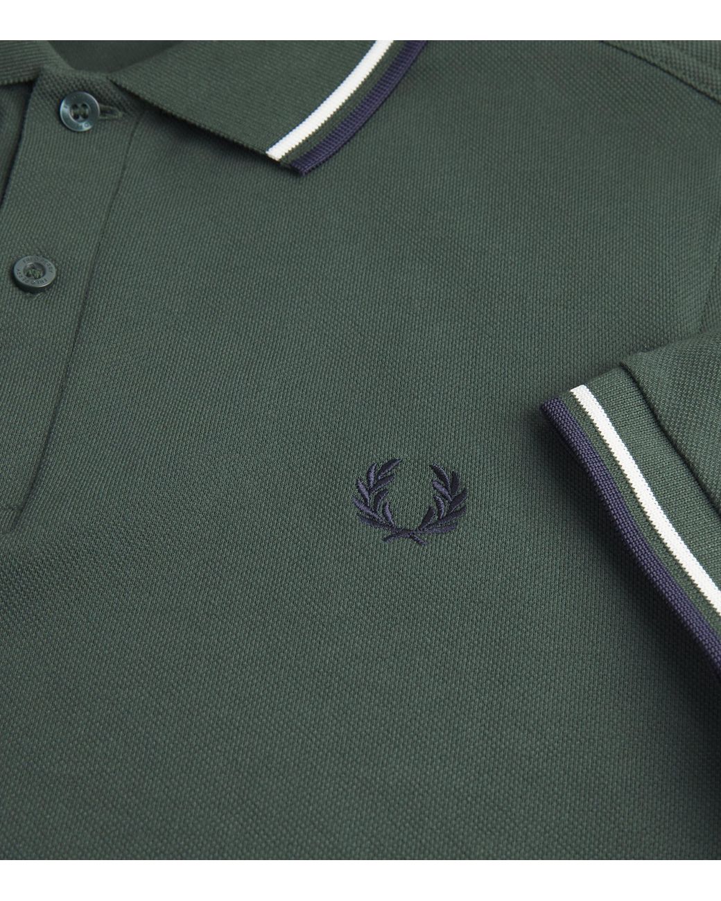 Fred Perry Green Twin Tipped Polo Shirt for men