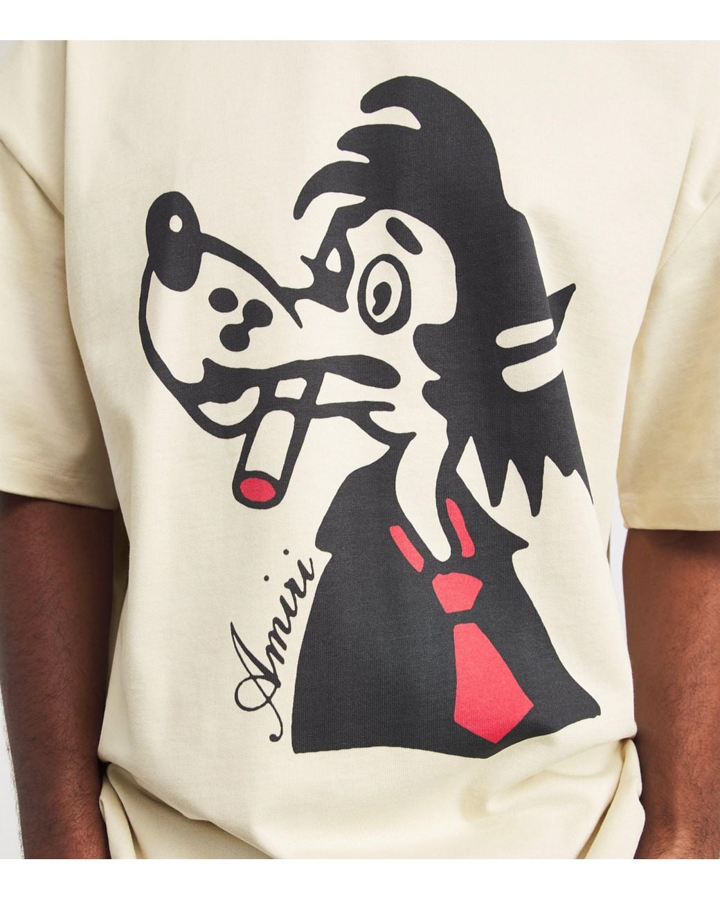 Amiri Natural Cotton Smoking Wolf T-Shirt for men