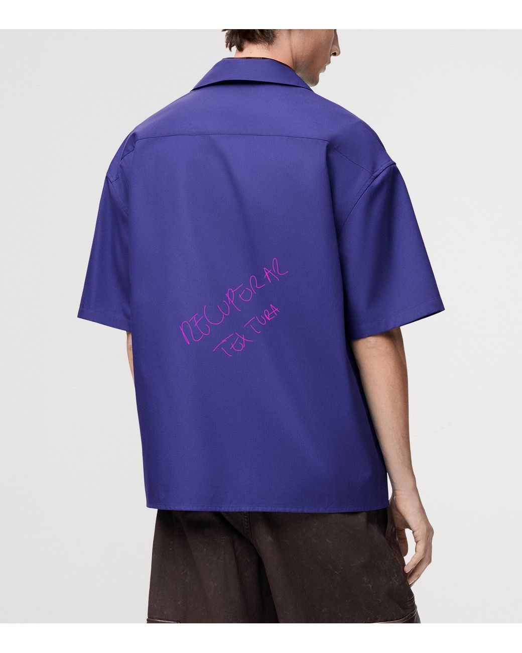Loewe Purple Cotton Anagram Shirt for men