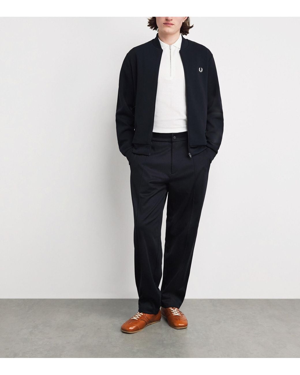 Fred Perry White Cotton Crepe Piqué Polo Shirt for men