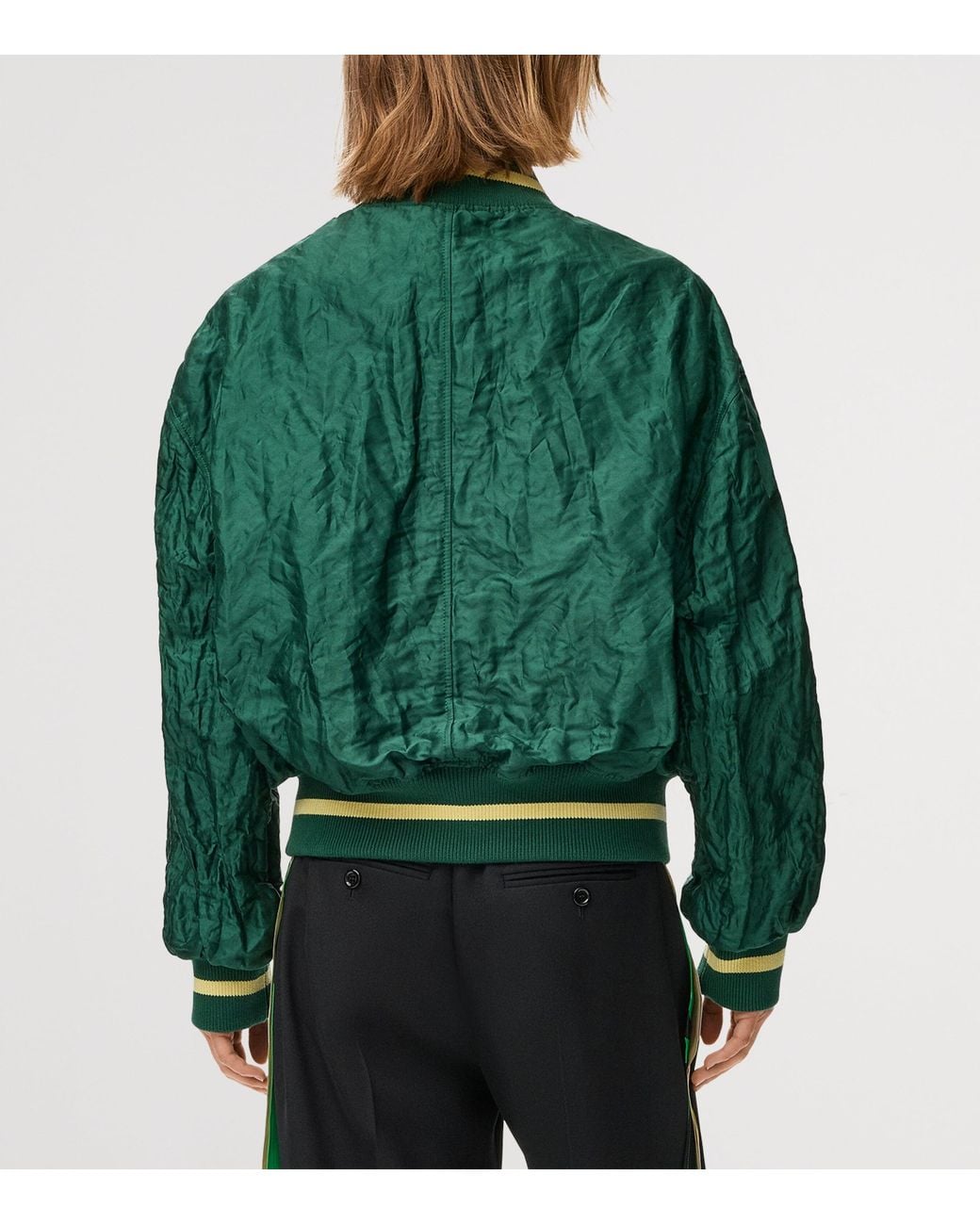 Loewe Green Varsity Bomber Jacket