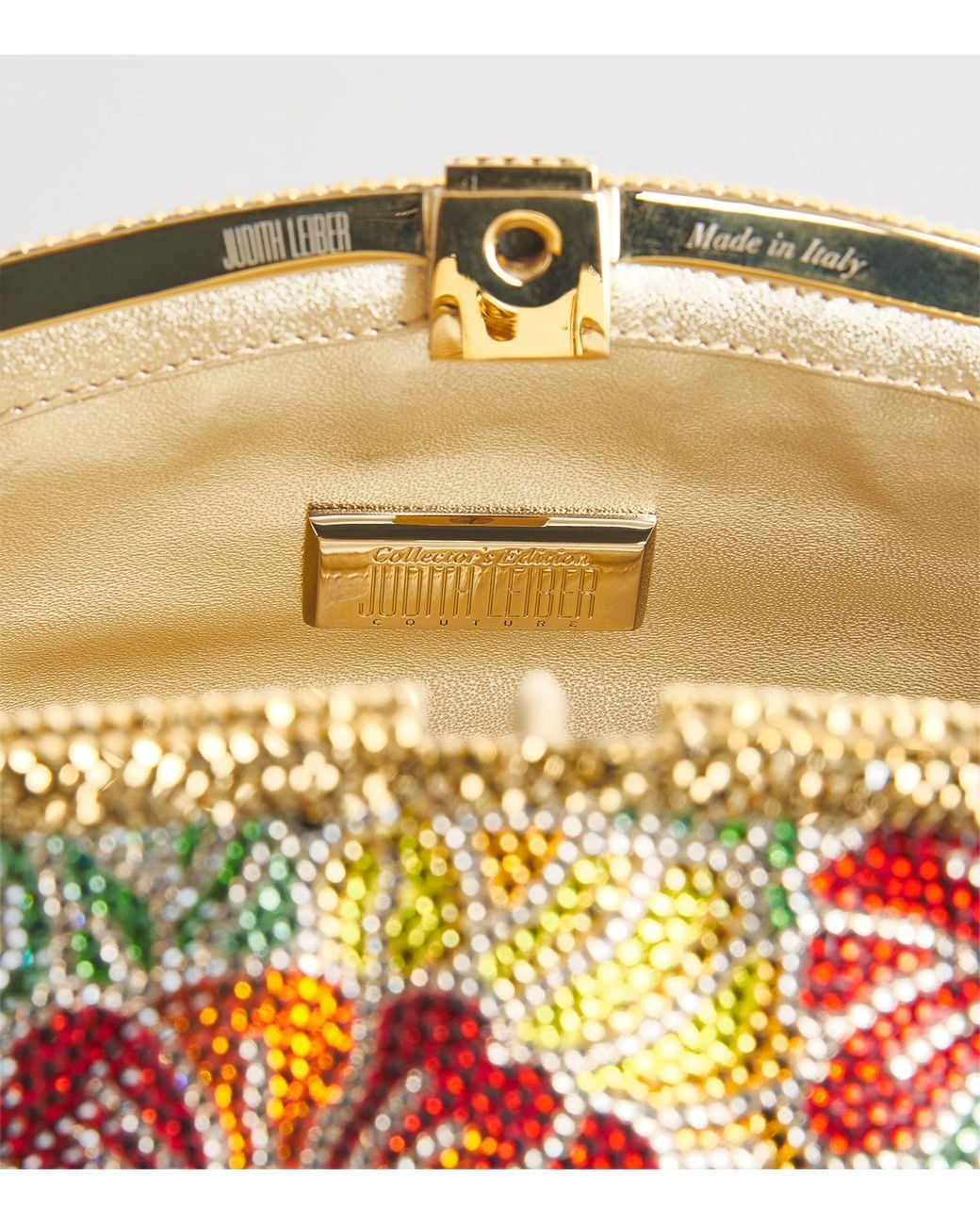 Judith Leiber Green Mini Embellished Venetian Meadow Clutch Bag