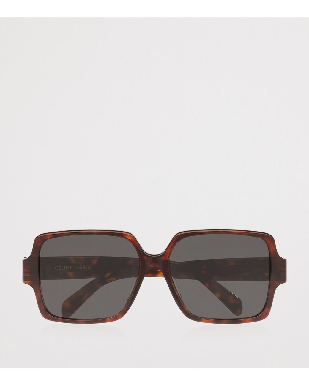 Céline Gray Tortoiseshell Triomphe Cl40316U Square Sunglasses