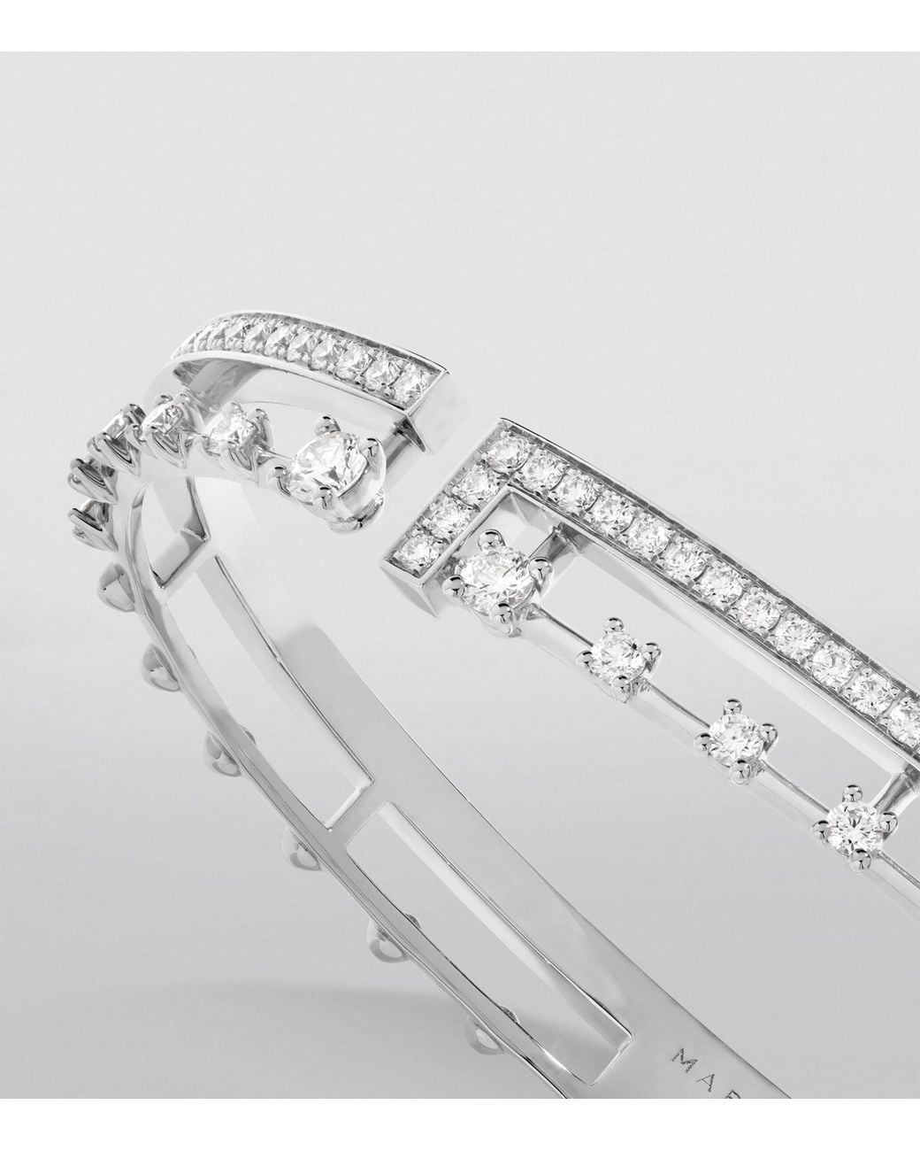 Marli New York Metallic Large And Diamond Avenues Bangle