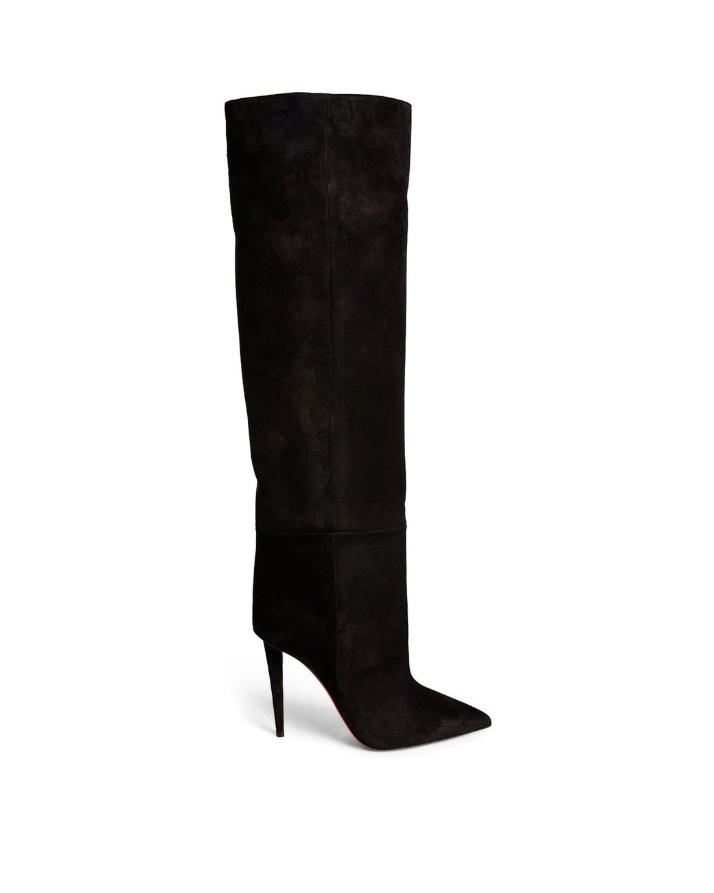 Christian Louboutin Astrilarge Botta Suede Knee-high Boots 100 in Black ...