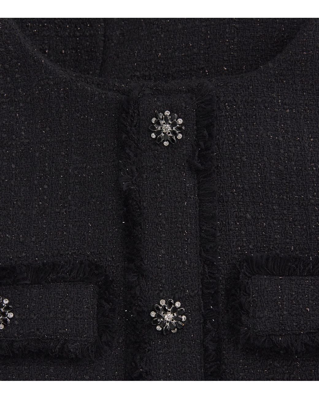 Maje Black Tweed 2-In-1 Mini Dress
