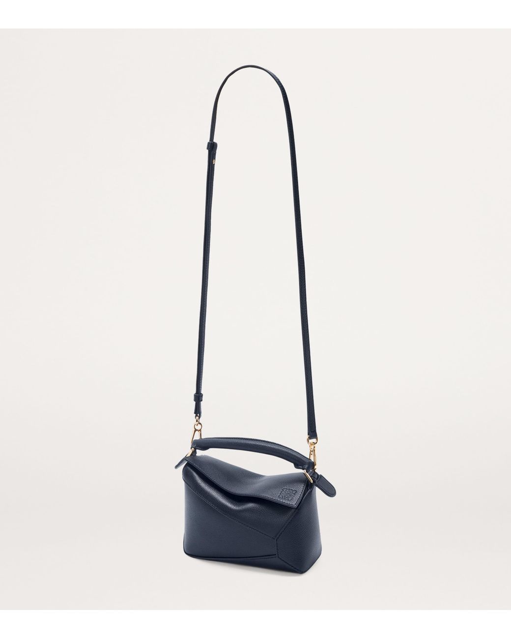 Loewe Blue Mini Leather Puzzle Edge Top-Handle Bag
