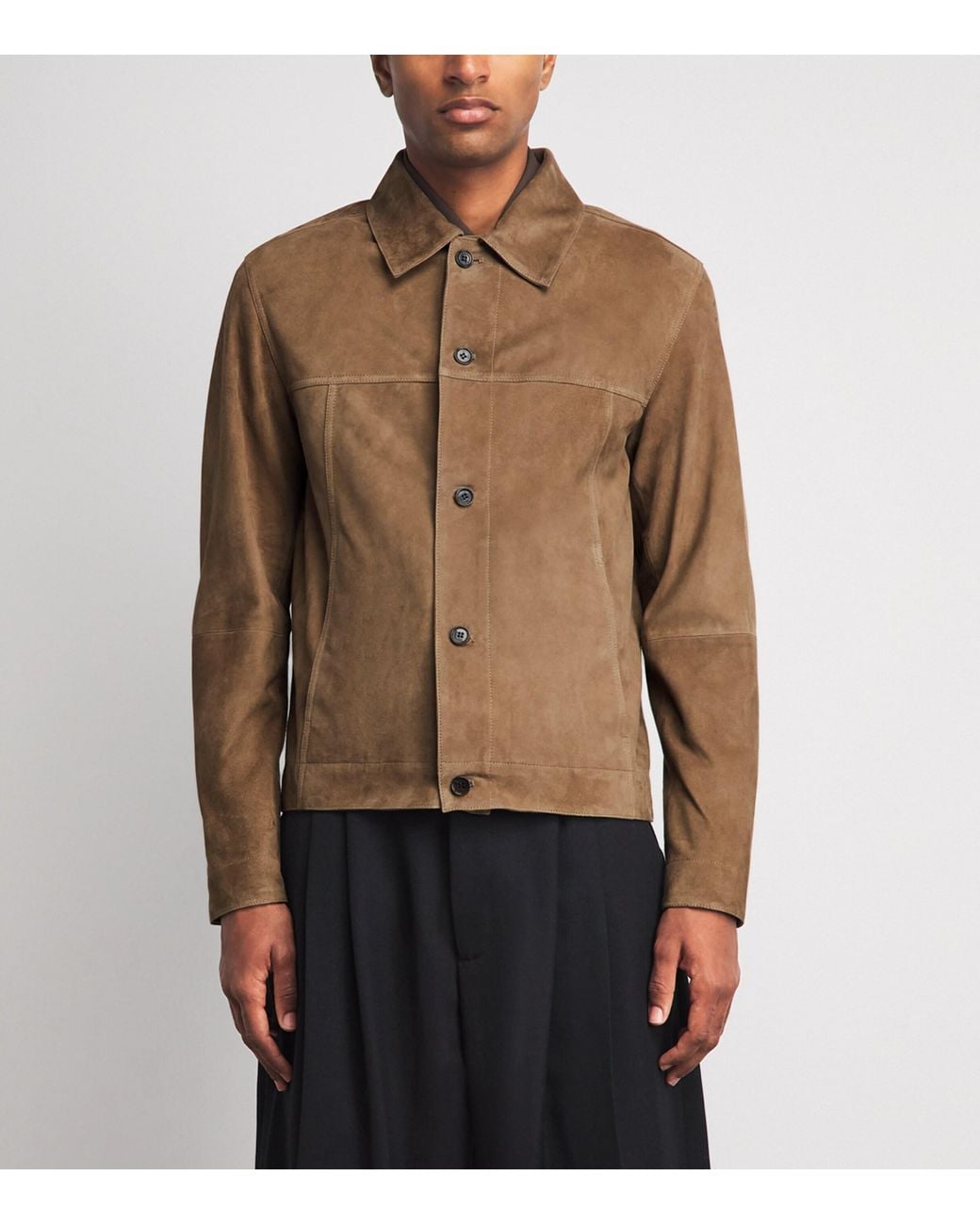 Arma Brown Goat Suede Jaden Jacket for men