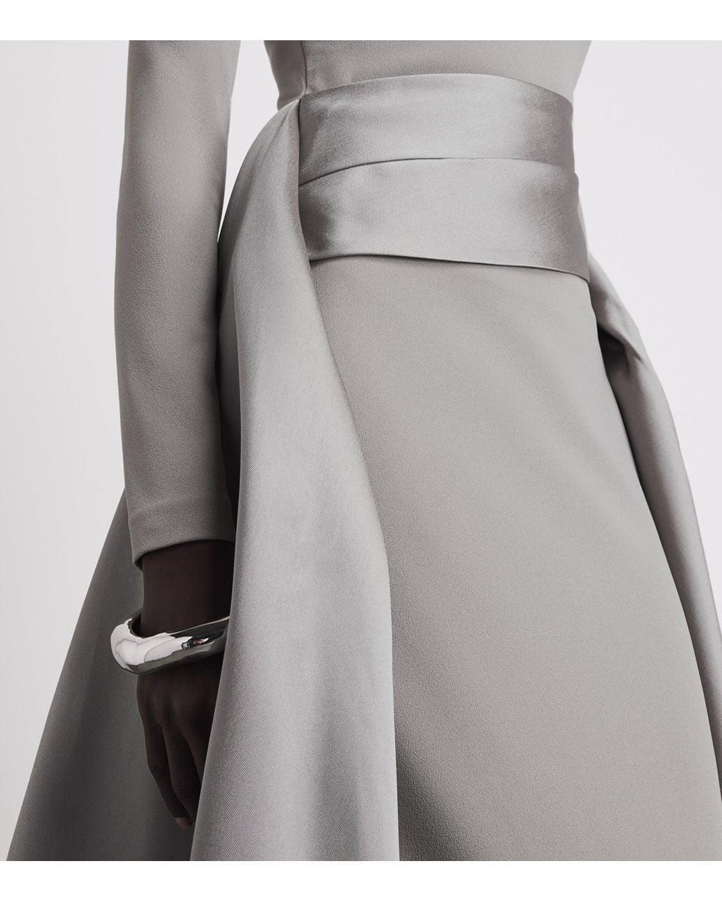 Solace London Gray Satin Olivia Gown