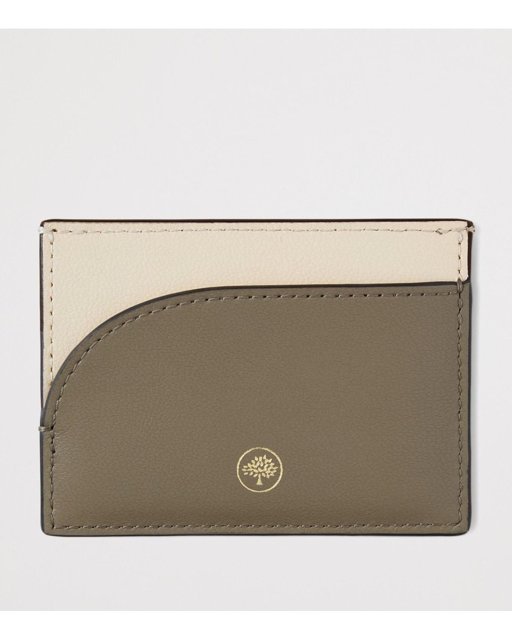 Mulberry Metallic Compact Cardholder Eggshell-Linen