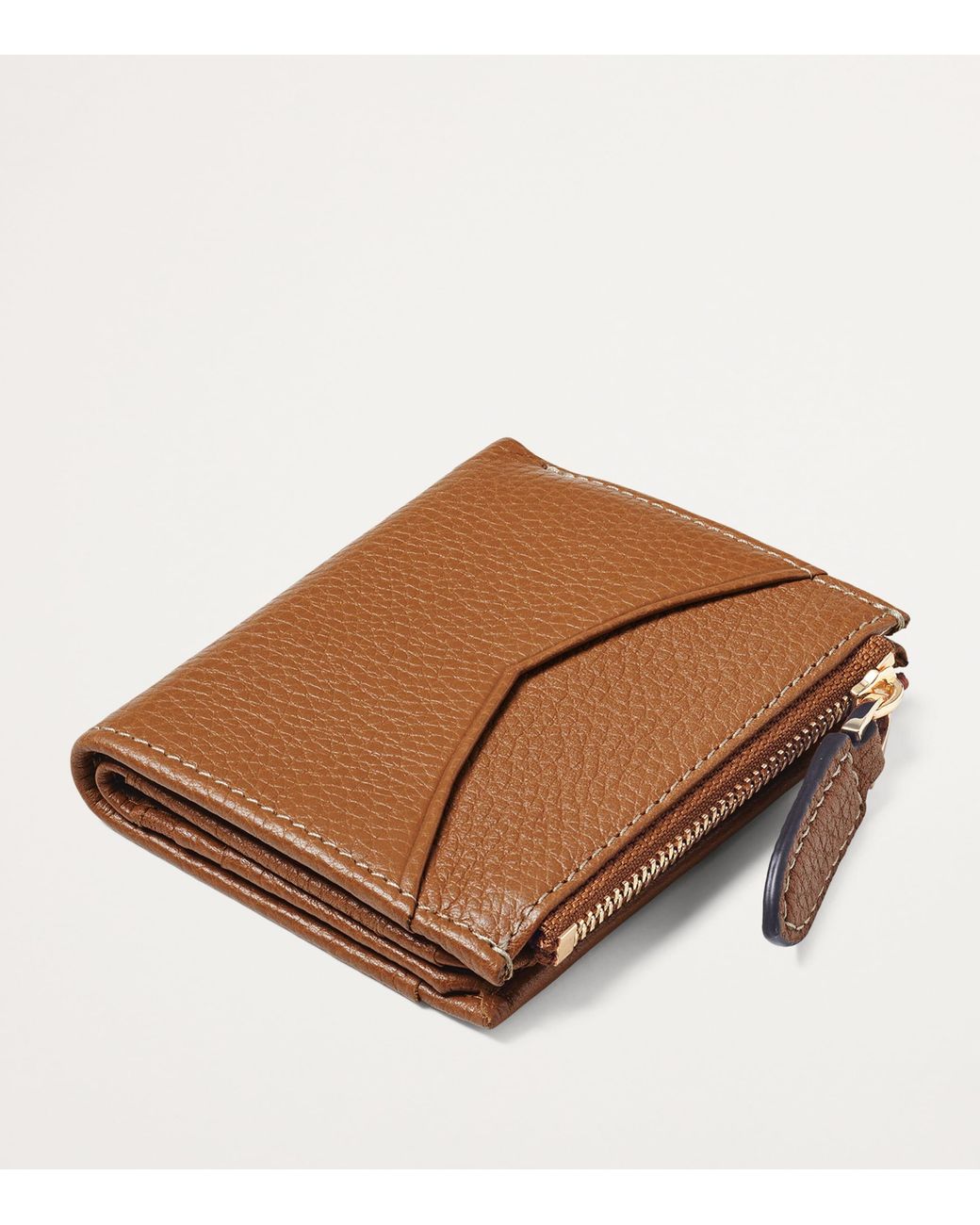 Aspinal Brown Leather Hudson Coin And Card Holder