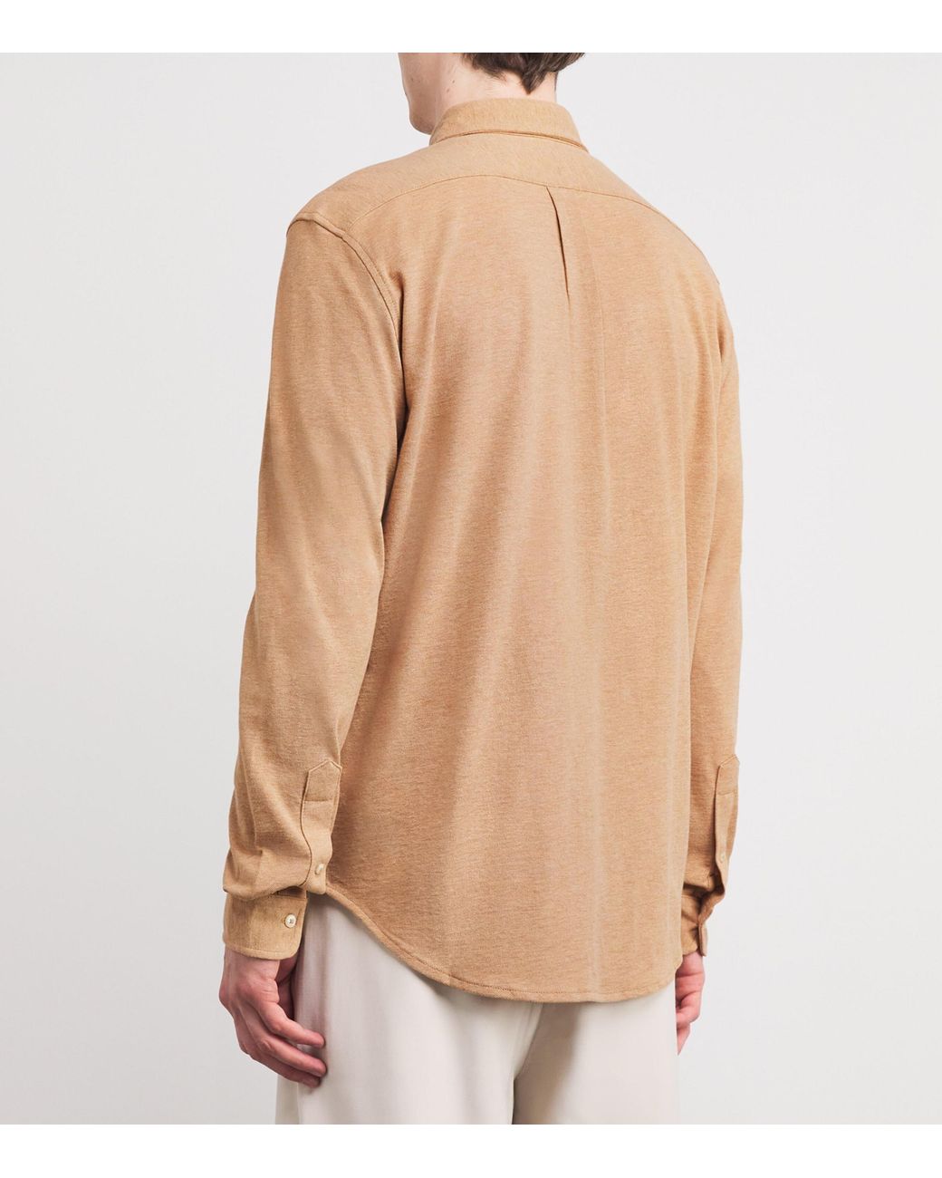 Polo Ralph Lauren Brown Cotton Featherweight Mesh Logo Shirt for men