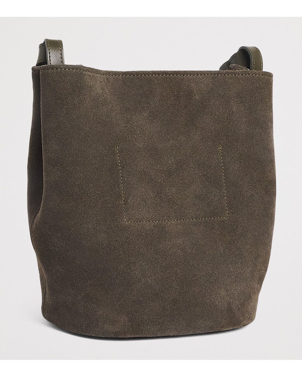 Harrods Green X Tusting Small Suede H Cross-Body Bag