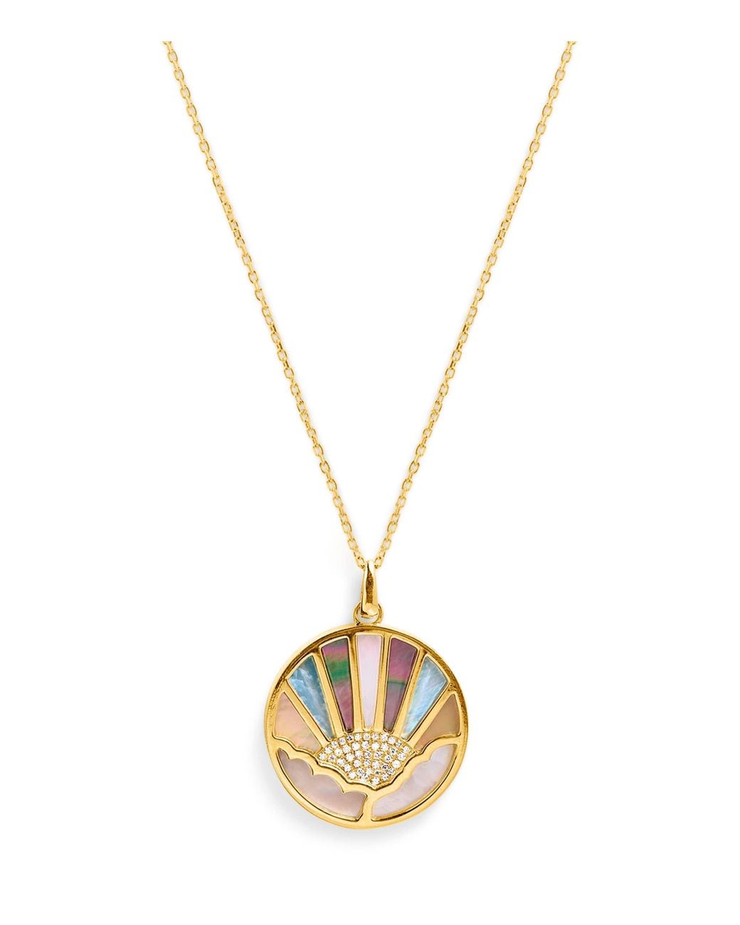 L'Atelier Nawbar Metallic Diamond And Pearl Sunshine Necklace