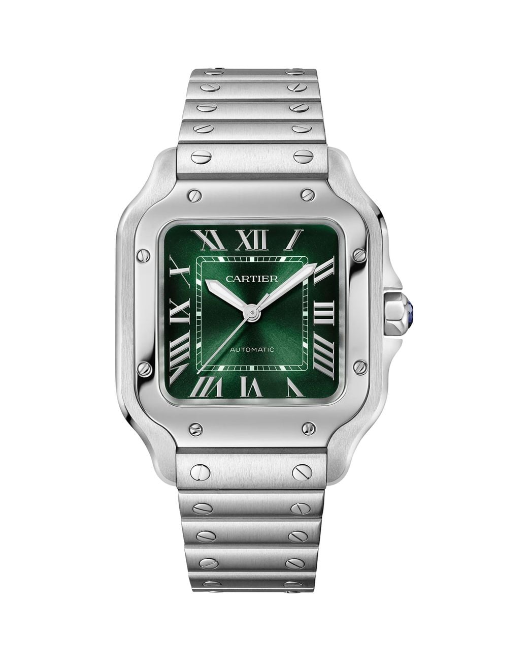 Cartier Gray Steel Santos De Watch for men
