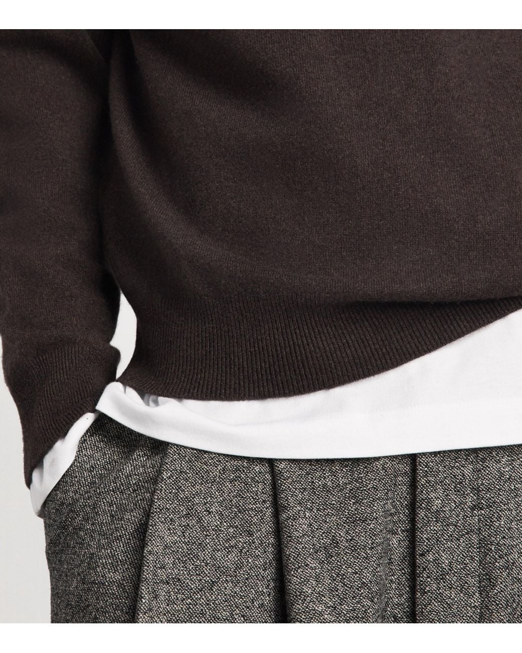Sandro Brown Cashmere Sweater for men
