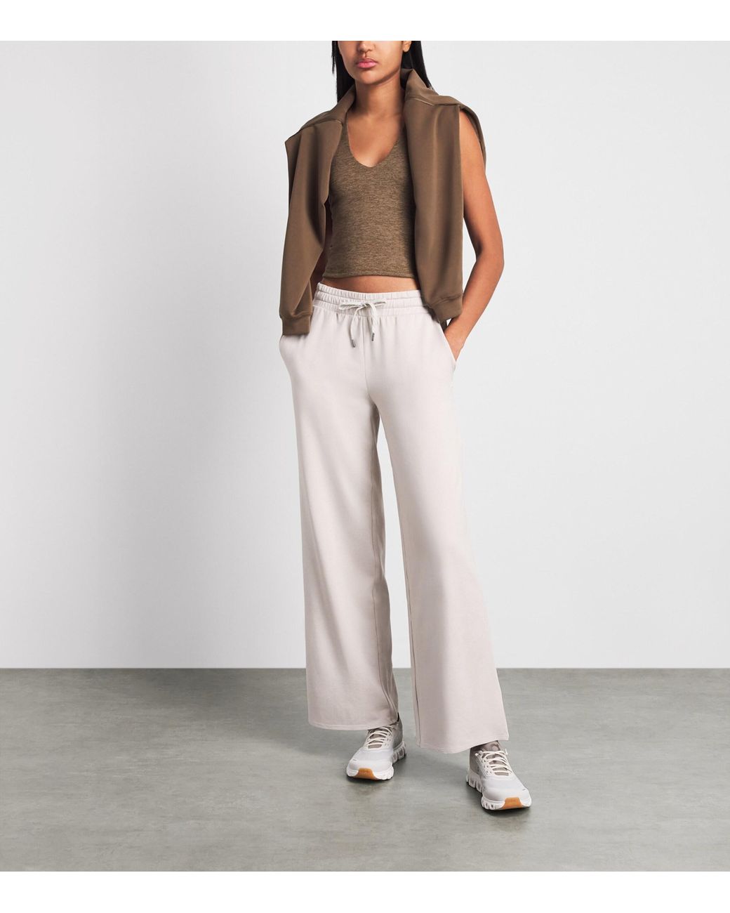 Varley Brown Cropped Ruby Tank Top