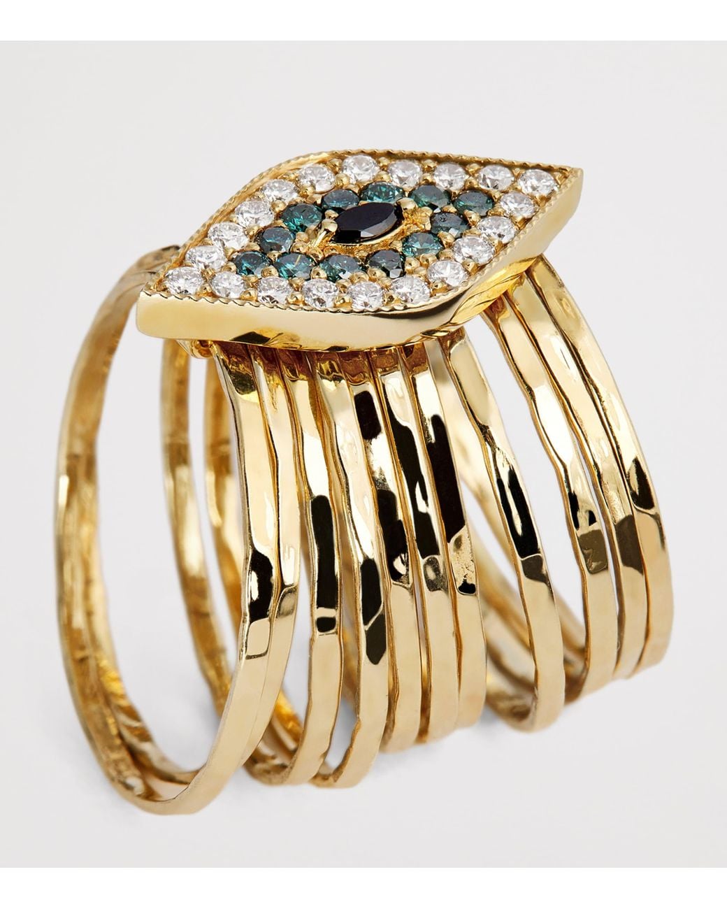 Jacquie Aiche Metallic And Diamond Eye Ring