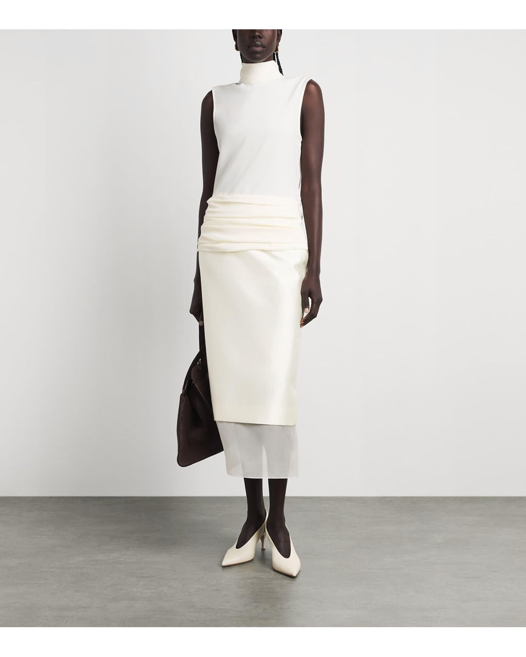 Voranida White Aeron Midi Skirt