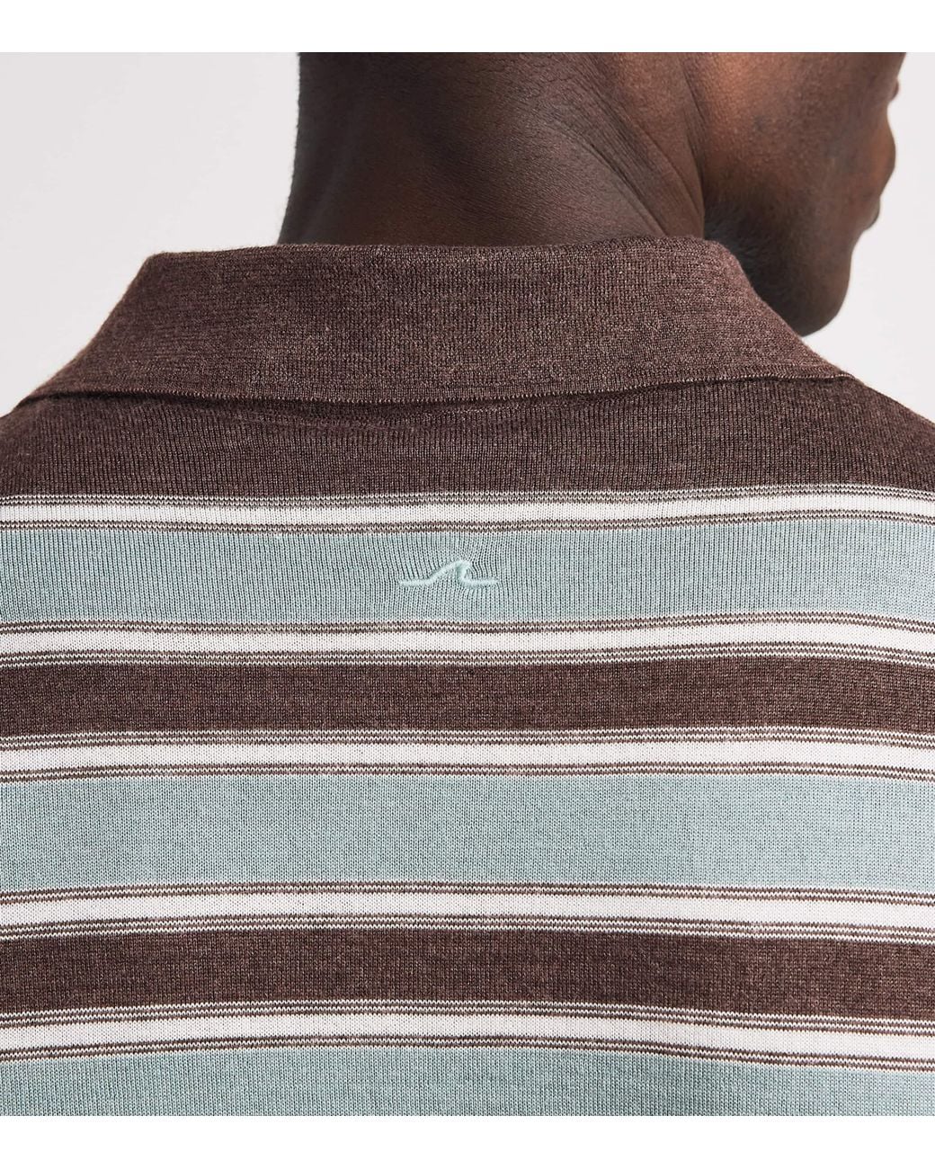 Paul & Shark Multicolor Virgin Wool-Silk Stripe Polo Shirt for men